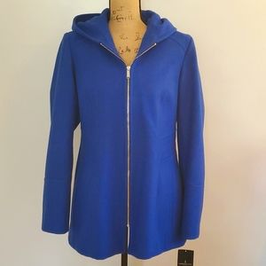 London Fog Wool Coat in River Blue Size Medium
